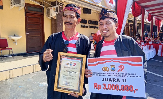 Siskamling Rowokangkung Sabet Juara 2 Bupati Cup HUT Ke-79 Bhayangkara: Kades Beri Pesan Semangat