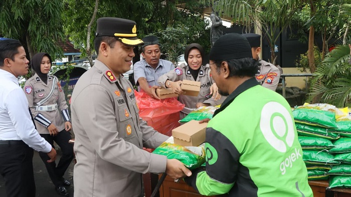Polres Nganjuk Gelar Apel Ojol Kamtibmas Perkuat Sinergi Bersama Komunitas