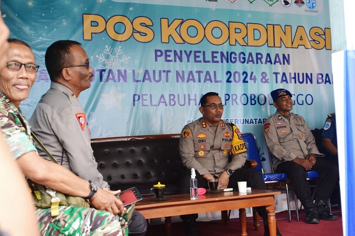 Kapolres Probolinggo Kota Cek Pos Pengamanan Nataru 2024