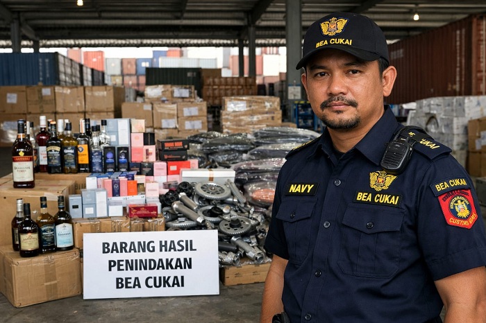 Bea Cukai Tanjung Perak Surabaya Tahan Miras hingga Sparepart Motor yang Diduga Ilegal