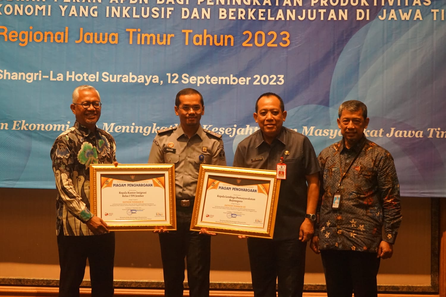 Tiga Satker Kemenkumham Jatim Raih Penghargaan Bergengsi Bidang Pengelolaan Keuangan