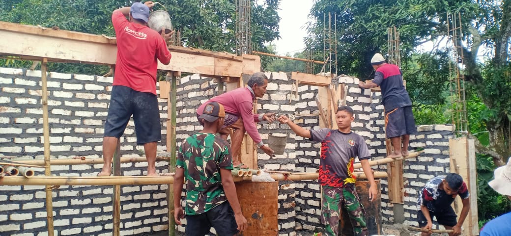 Tahap Krusial, Satgas TMMD 127 Cor Bagian Atas MWK Masjid