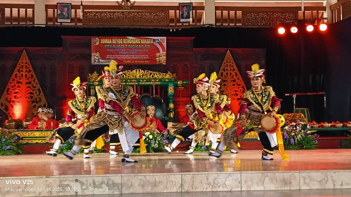 Dinas Pendidikan Tulungagung Gelar Lomba Reog Kendang Kreasi SD, Ini Para Juaranya