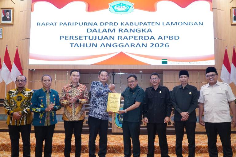 APBD Lamongan 2026 Disetujui dalam Rapat Paripurna DPRD