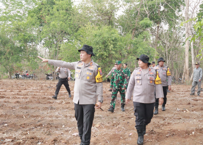 Dukung Program Ketahanan Pangan Nasional, Kapolres Lamongan Sulap Lahan Tidur