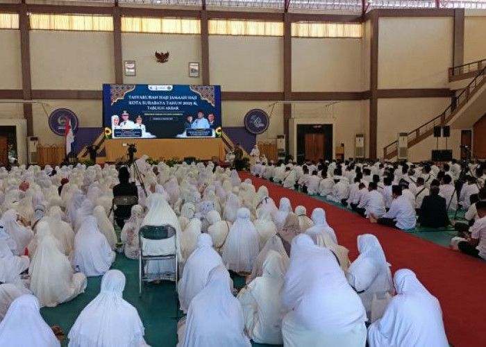 Polsek Gayungan Amankan Acara Tasyakuran Haji Kota Surabaya, Diikuti 1.500 Jemaah