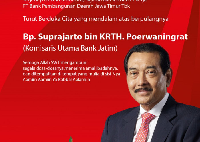 Innalillah, Telah Berpulang ke Rahmatullah Komisaris Utama Bank Jatim
