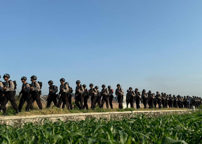 Mengintip Proses Ekspedisi Darat Siswa Bintara SPN Polda Jatim Sejauh 15 Kilometer
