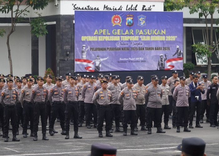 Jelang Tahun Baru 2026, Polrestabes Surabaya Sebar 1.256 Personel di Berbagai Titik