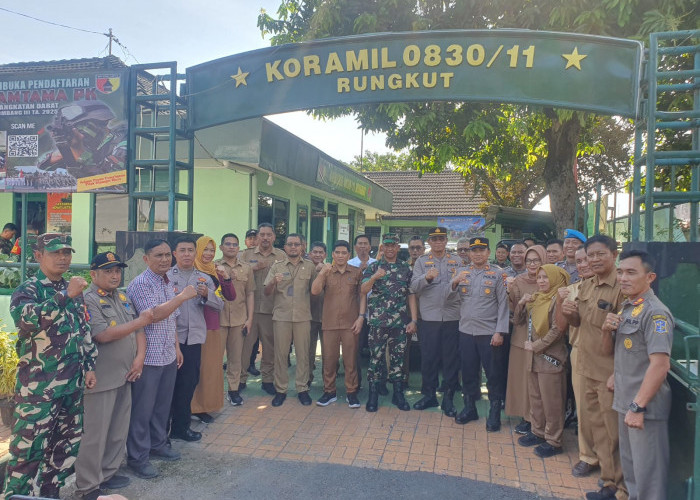 Solidaritas Tiga Pilar Rungkut dan Gununganyar, Silaturahmi Rayakan HUT ke-80 TNI di Koramil