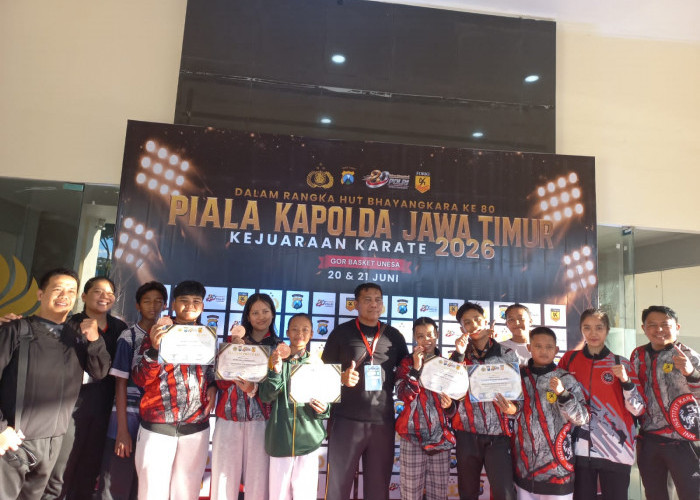 Kontingen Karate Polres Pasuruan Sabet 5 Medali dalam Kejuaraan HUT Bhayangkara ke-80