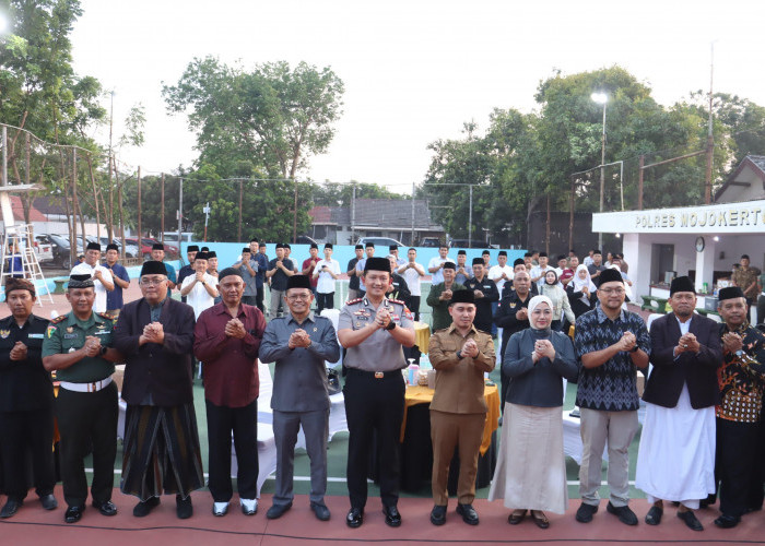 Doa Kebangsaan di Polres Mojokerto, Kapolres dan Bupati Ajak Masyarakat Rawat Toleransi dan NKRI