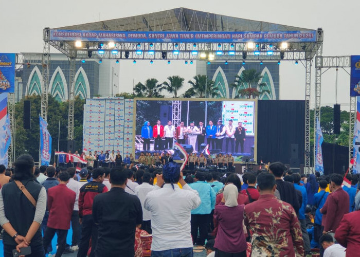  Kapolda Jatim Pimpin Konsolidasi 5.000 Mahasiswa dan Santri di Hari Sumpah Pemuda