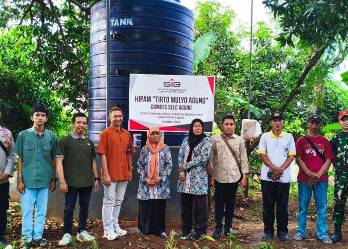 Program CSR SIG, Warga Desa Tuwiri Kulon Lebih Mudah Dapatkan Air Bersih