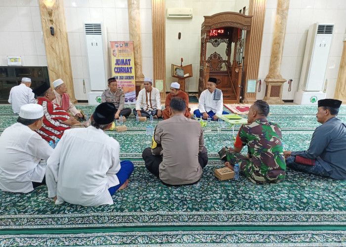 Jumat Curhat Polsek Sawahan Bersama 3 Pilar di Masjid Ilham