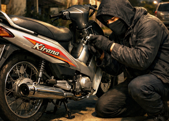 Bandit Motor Beraksi Dekat Polsek Gubeng, Honda Kirana Raib Digondol Maling