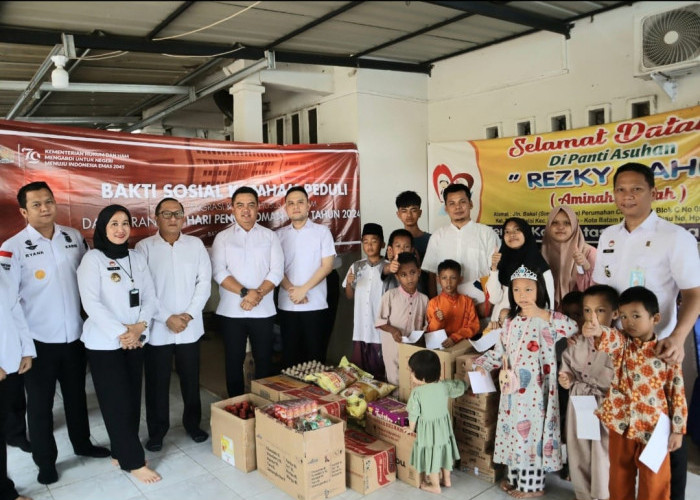 Berbagi dengan Yatim Piatu, Imigrasi Batam Baksos Hari Pengayoman di Panti Asuhan Rezky Ilahi