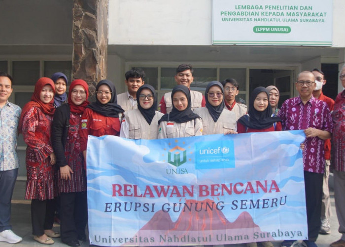 Unusa Terjunkan Tim Relawan Erupsi Gunung Semeru, Fokus Penuhi Kebutuhan Gizi dan Kesehatan