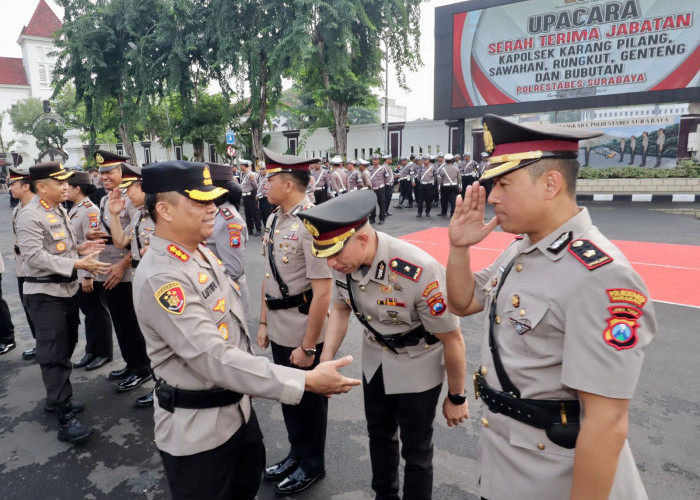 Polrestabes Surabaya Rombak 5 Kapolsek, Kombespol Luthfie Pesan Bawa Nama Baik Intitusi