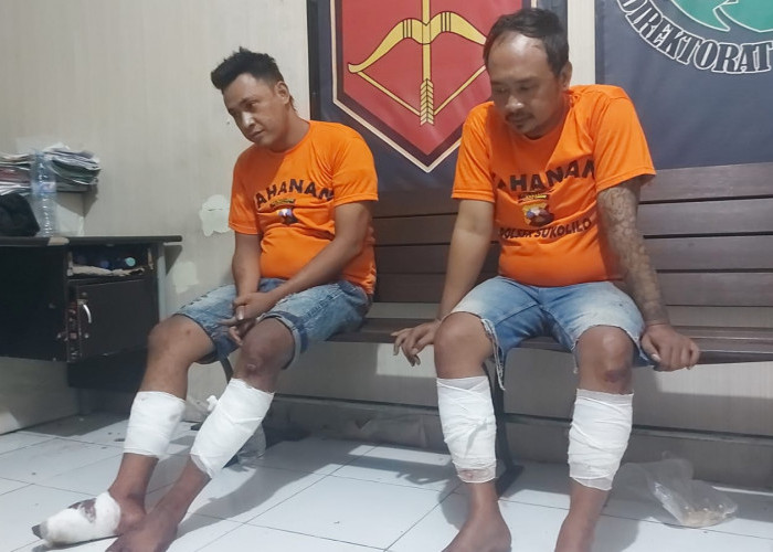 Polsek Sukolilo Gagalkan Aksi Curanmor Bersajam, Dua Pelaku Dilumpuhkan dengan Timah Panas