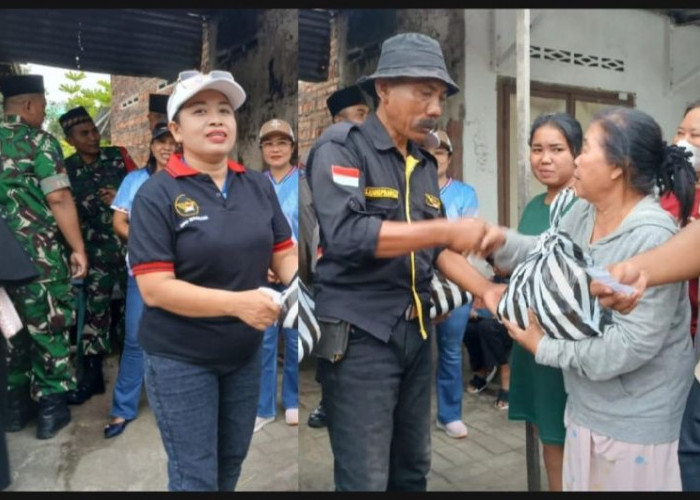 Koramil 0810/08 Baron dan Ormas Sangprabu Nganjuk Bagikan Takjil di Simpang Tugu Jotos