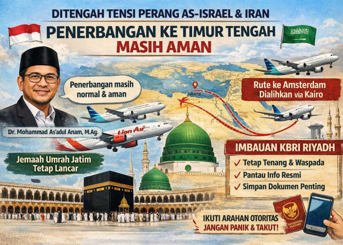 Kemenhaj Jatim: Jemaah Umrah Tak Perlu Panik, Penerbangan ke Arab Saudi Masih Aman