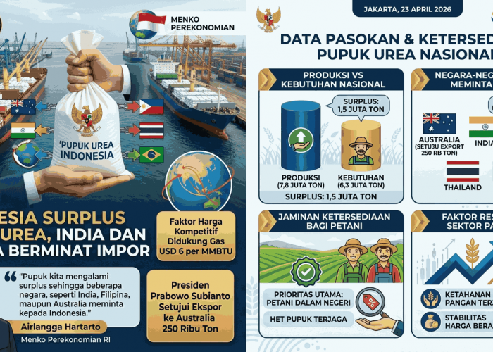 Selain Australia, Pemerintah Sebut Filipina dan India Minati Pupuk Urea Asal Indonesia