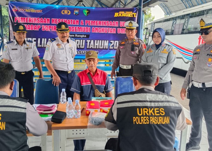 Satlantas Polres Pasuruan Kembali Gelar Ramp Check dan Periksa Narkoba Sopir Angkutan Umum