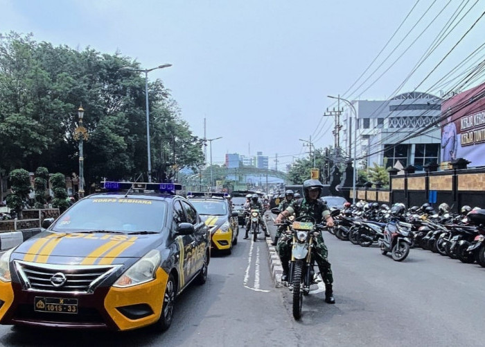 Jelang Pencoblosan, Personil Gabungan Patroli Skala Besar 