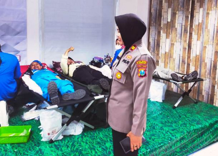 HUT Satpam ke-45, Polres Pasuruan Ajak Donor Darah