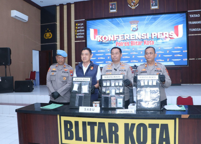 Sebulan Polres Blitar Kota Gasak Lima Tersangka Narkoba, Transaksi Sistem Ranjau