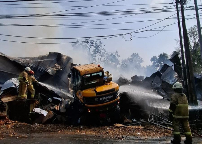 Gudang Kayu Sambikerep Surabaya Terbakar, 1 Mobil 2 Motor Ludes