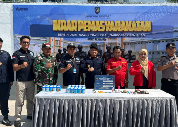 Rutan Gresik Gelar Razia Halinar di Kamar Hunian dan Tes Urine Petugas