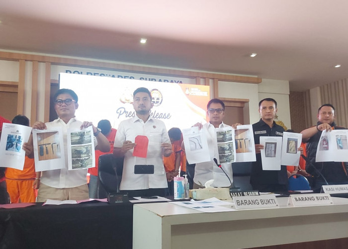 Satreskrim Polrestabes Surabaya dan Polsek Jajaran Ungkap 19 Kasus dan Tangkap 21 Tersangka 3C   