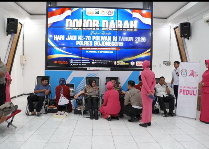 Polres Bojonegoro Gelar Aksi Donor Darah di Peringatan Hari Polwan ke-78