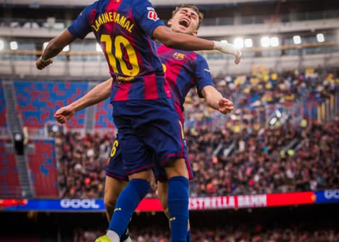 Hat-trick Perdana Lamine Yamal Warnai Laga ke-100 Flick, Barcelona Hajar Villarreal