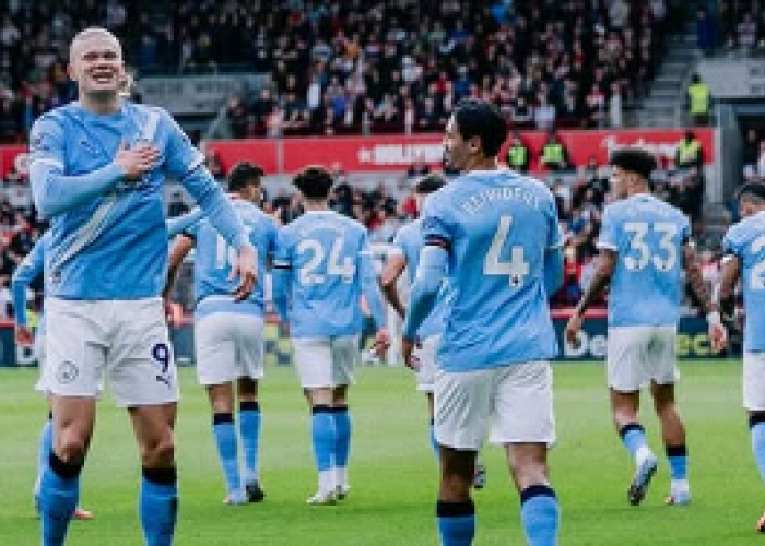 Gol Tunggal Haaland Antar City Bungkam Brentford di Gtech Stadium