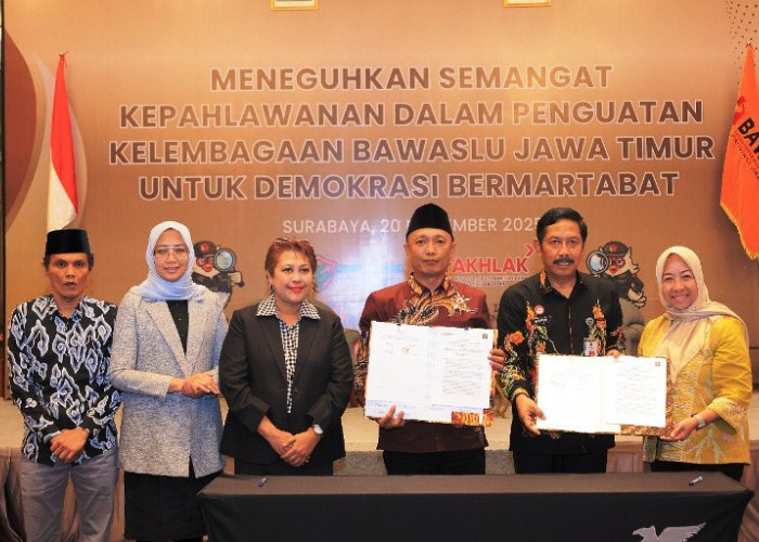 Bawaslu-Kemenkum Jatim Sepakati Penguatan Sinergi Hukum dan Demokrasi