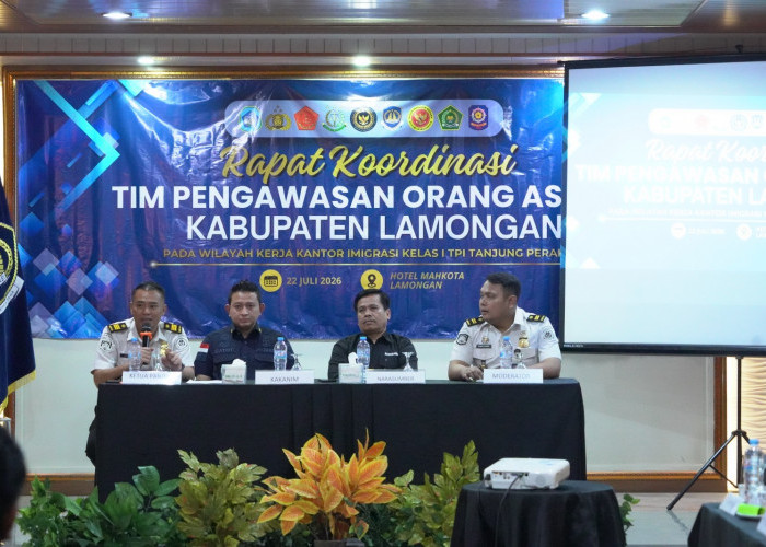 Kantor Imigrasi Tanjung Perak Perkuat Sinergi Pengawasan Orang Asing Melalui Rapat Koordinasi Timpora Lamongan