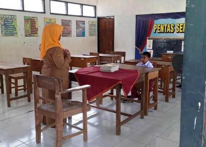 Miris, SDN Dempel 1 Ngawi Hanya Sambut Satu Murid Baru Kelas 1 di MPLS
