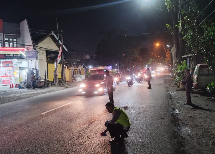 Polisi Usut Laka Maut depan Alfamart Ponokawan Krian