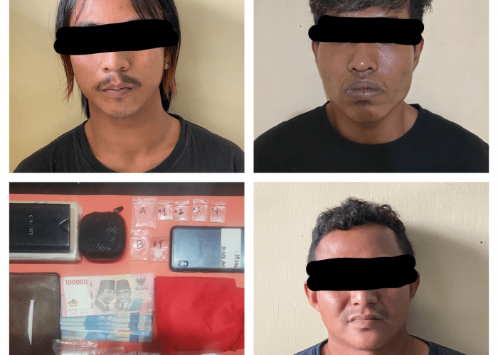 Satresnarkoba Polres Pasuruan Kota Ringkus Tiga Terduga Pengedar Sabu, Belasan Klip Siap Edar Disita