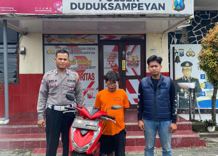Maling Motor Dihajar Warga Duduksampeyan Gresik, Sempat Kejar-kejaran dan Melompat ke Truk di Jalan Raya