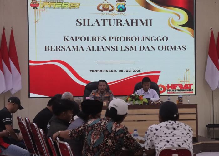 Jalin Silaturahmi, Kapolres Probolinggo Bersama LSM dan Ormas Ajak Jaga Kamtibmas