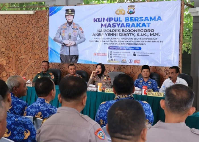 Kumpul Bersama Masyarakat, Kapolres Bojonegoro Serap Aspirasi Warga Ngraho