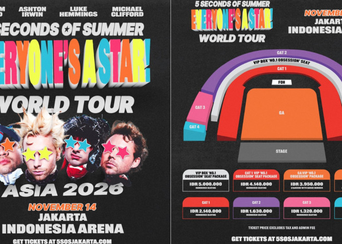 Tuntas Penantian Satu Dekade, 5 Seconds of Summer (5SOS) Siap Guncang Jakarta November 2026