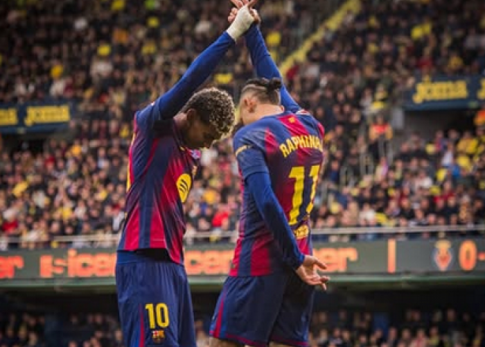 Raphinha–Yamal Bersinar, Barcelona Tekuk Villarreal 2-0