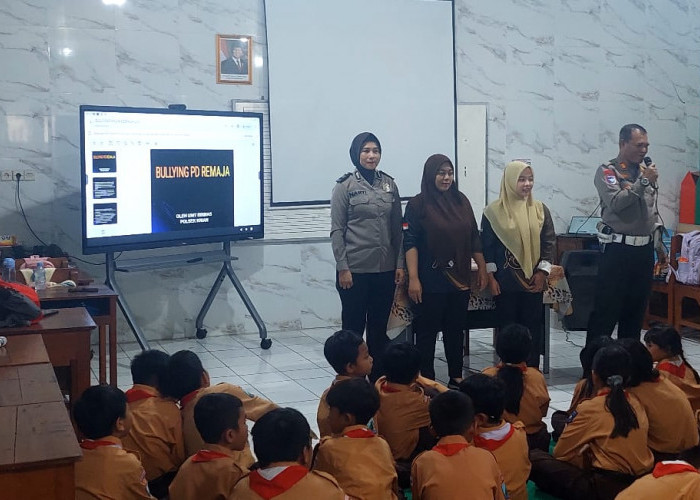 Cegah Perundungan Sejak Dini, Polsek Krian Beri Penyuluhan Antibullying di SD Cinta Hati Sidoarjo