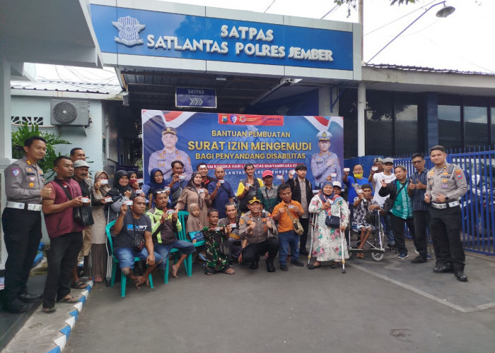 Satlantas Polres Jember Beri SIM D Gratis, Wujud Pelayanan Inklusif untuk Penyandang Disabilitas