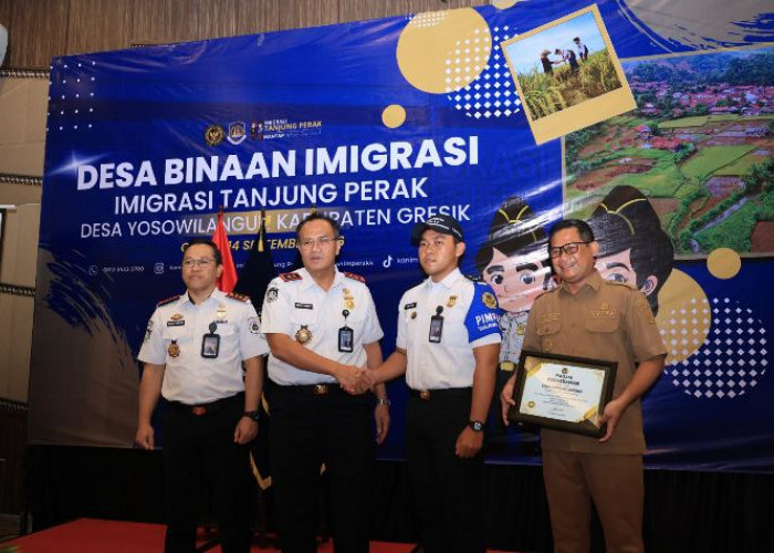 Wujudkan Desa Sadar Hukum, Kanim Tanjung Perak Kukuhkan Desa Binaan di Yosowilangun